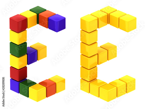 cube toy font color