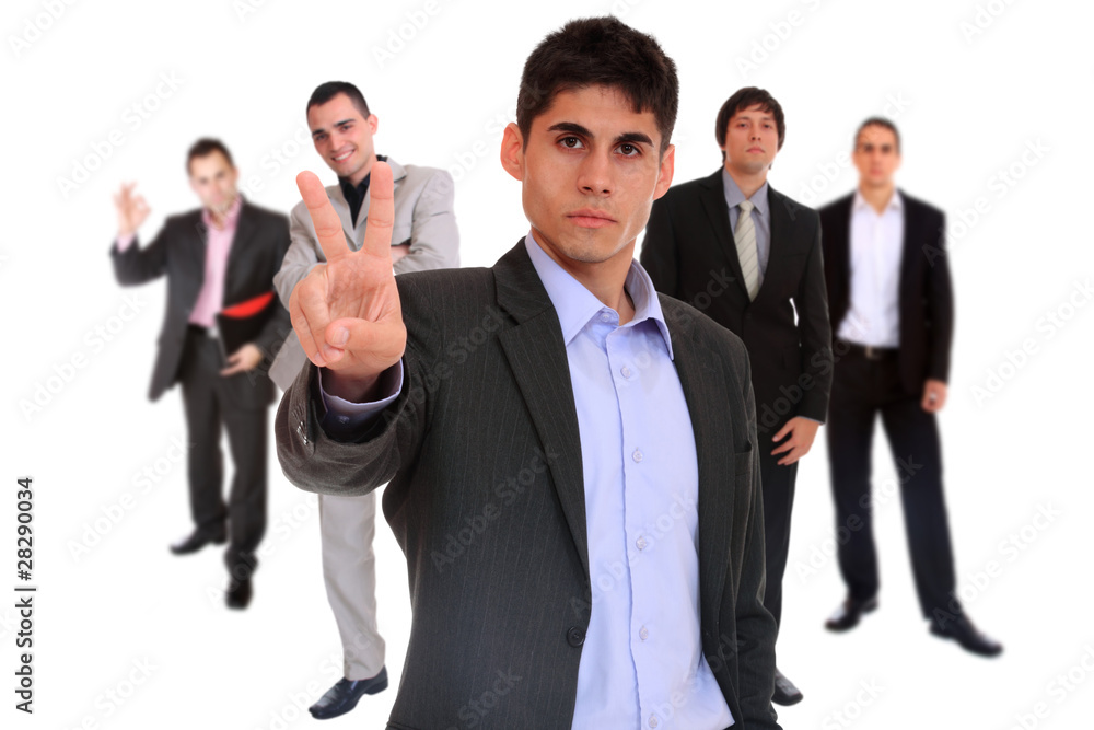 five person business team