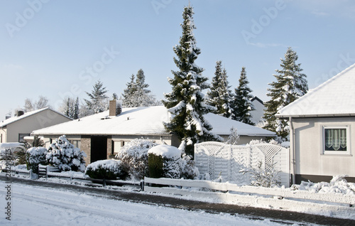 Häuser im Schnee