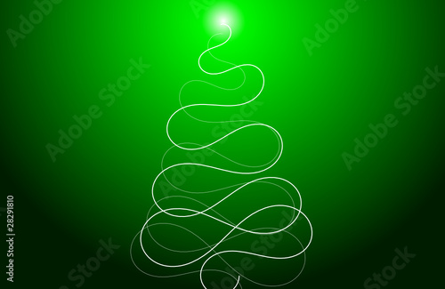 Sapin filaire fond vert