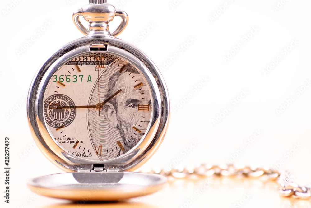 Conceptual of Image of Time is Money