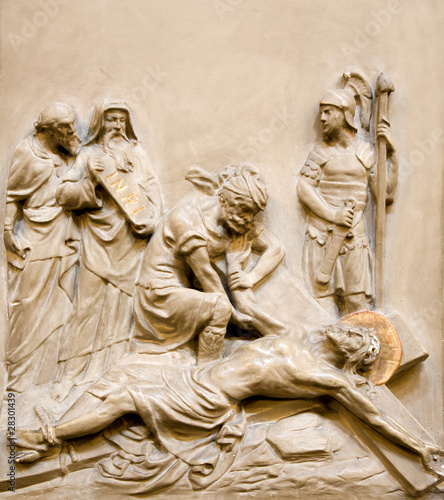 Relief of Jesus Christ on the cross from Vienna church