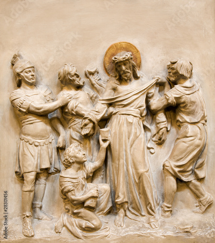 Relief of Jesus Christ on the cross-way from Vienna church