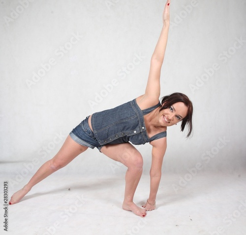 young woman doing yoga / pilates