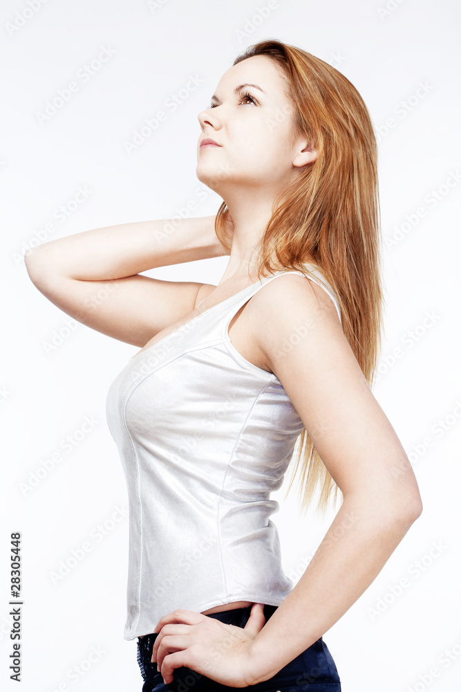 woman with brown hair woman with brown hair