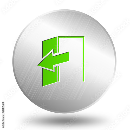 Button logout metall