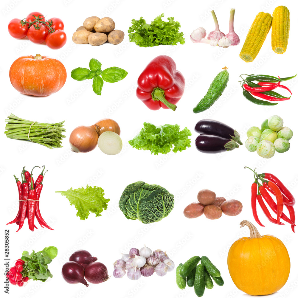 set with vegetables set with vegetables