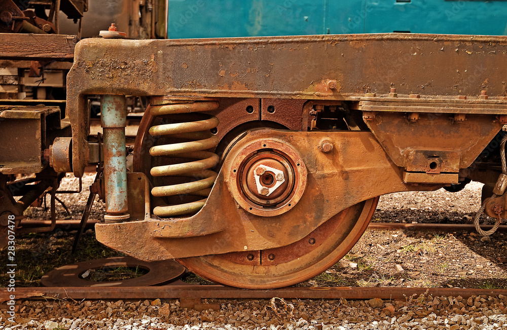 Train Wheels 1 - Rusty Diesel Locomotive