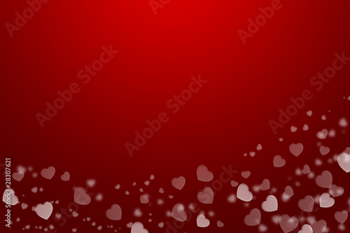 Red background,with hearts.