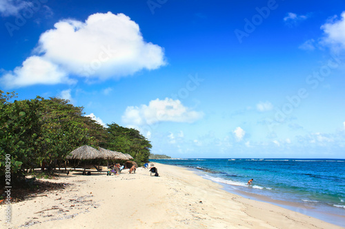 Beautiful tropical beach Maguana , Cuba