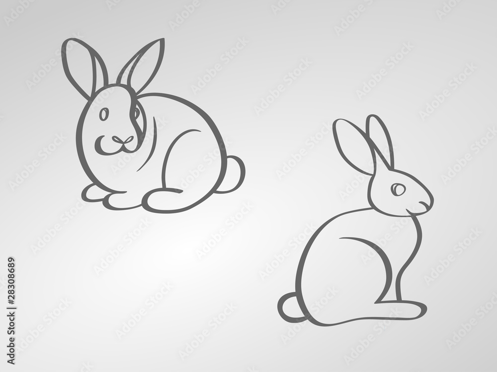 Obraz premium Królik wektor