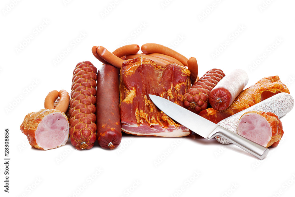 A set of meat delicatessen StockFoto Adobe Stock