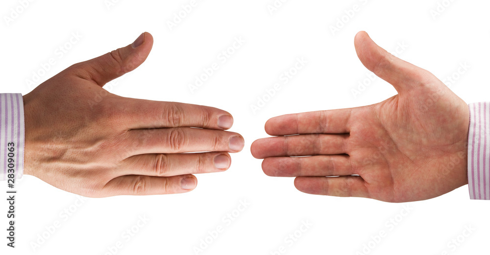 Handshake of businessmen. isolated on white background Handshake of businessmen. isolated on white background