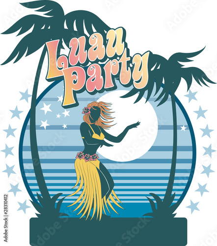 Obraz na plátně it's a luau party
