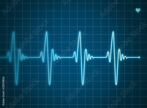 Électrocardiogramme bleu