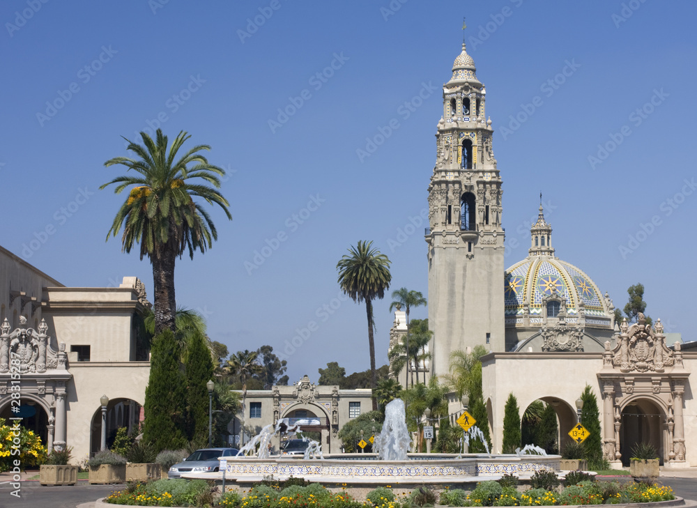 Balboa Park, fountain, San Diego, USA