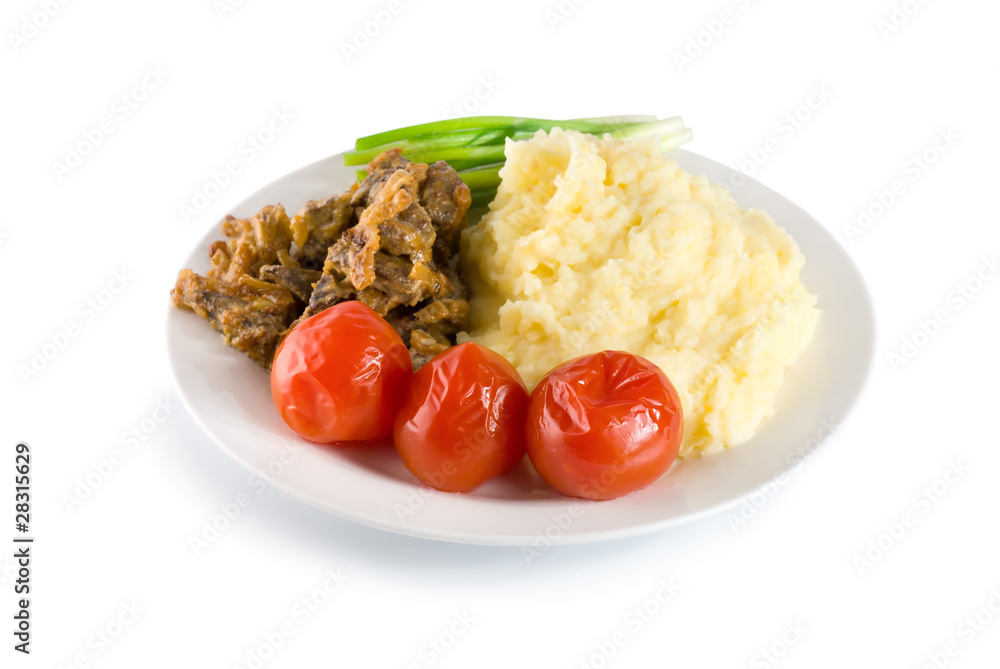 Cooked potatoes with liver (Path) Cooked potatoes with liver (Path)