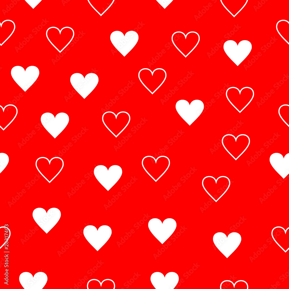 seamless valentine background with hearts