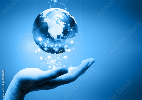 hand holding the globe
