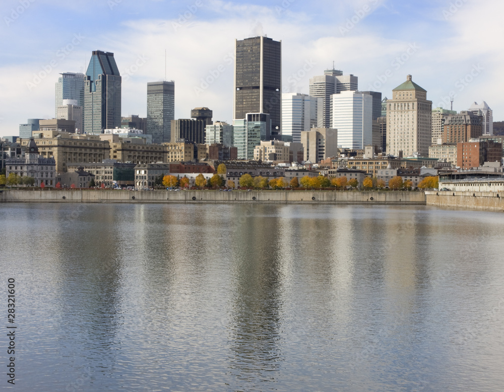 Montreal skyline, Saint Lawrence River, Canada
