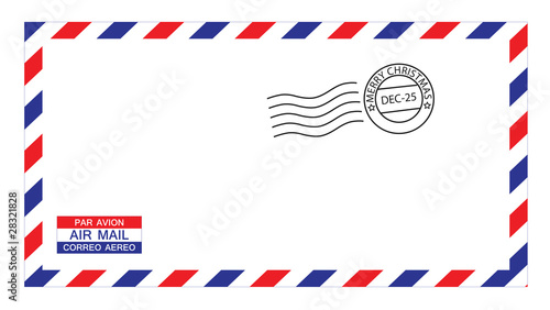 christmas airmail envelope