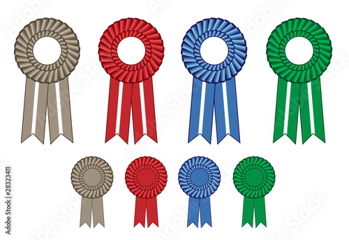 Color ribbon rosettes