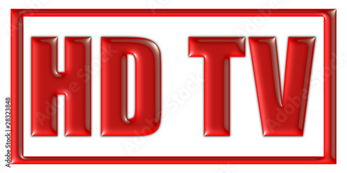 Stempel rot HD TV