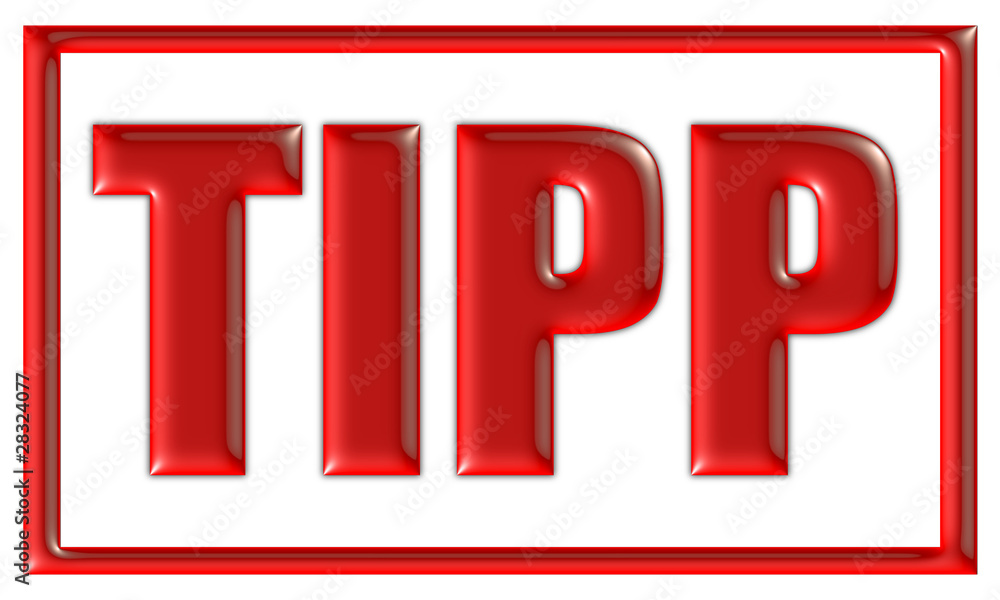 Stempel rot TIPP Stempel rot TIPP