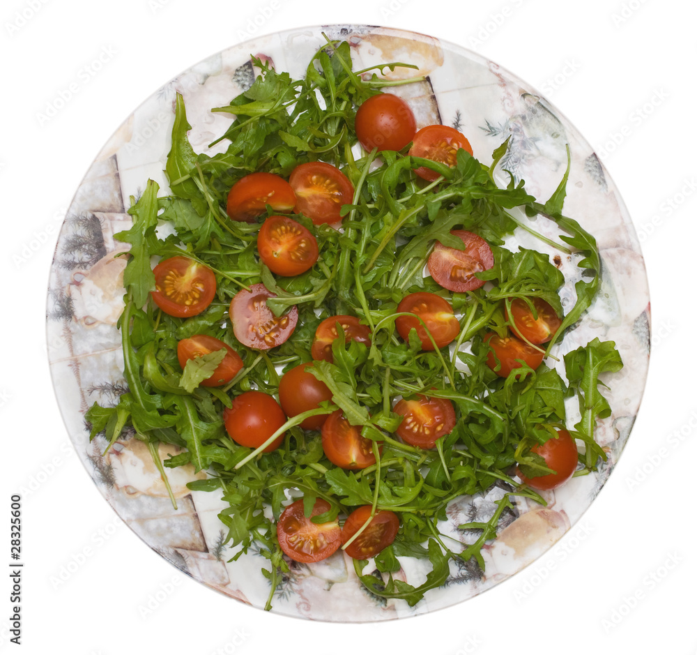 Salad with tomato and rucola