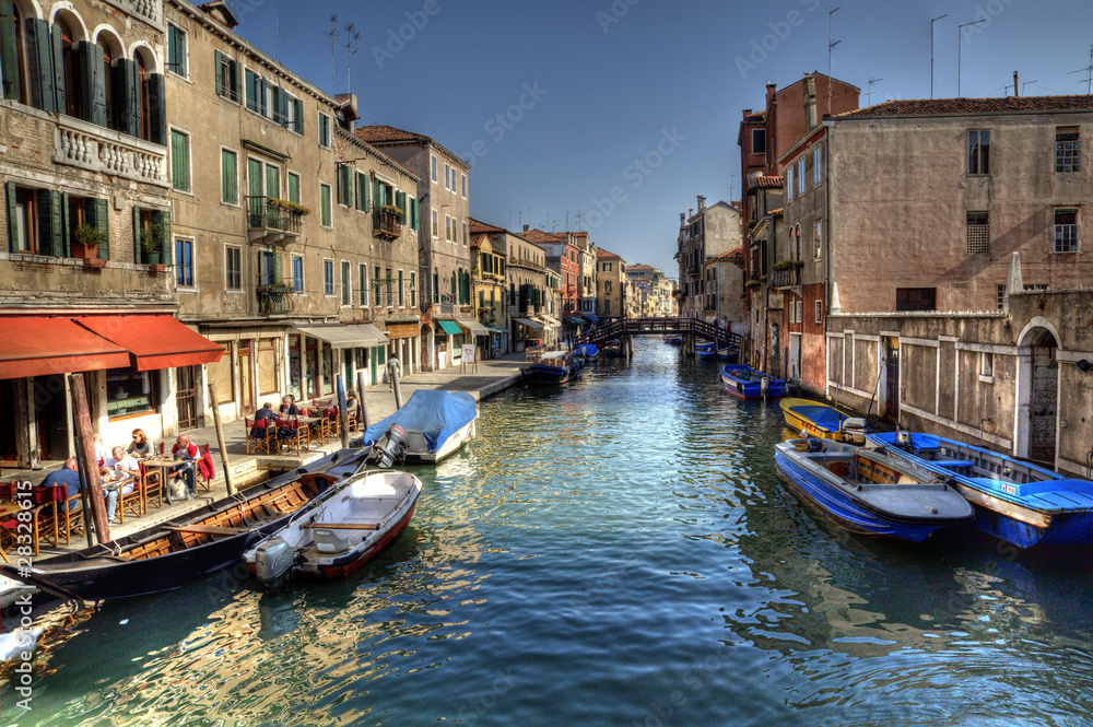 Obraz premium Jewish Quarter Canal, Venice, Italy.