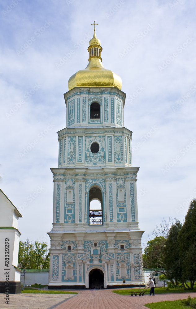 Kiev, Ukraine, bell tower of Sofiyiskiy cathedral Kiev, Ukraine, bell tower of Sofiyiskiy cathedral