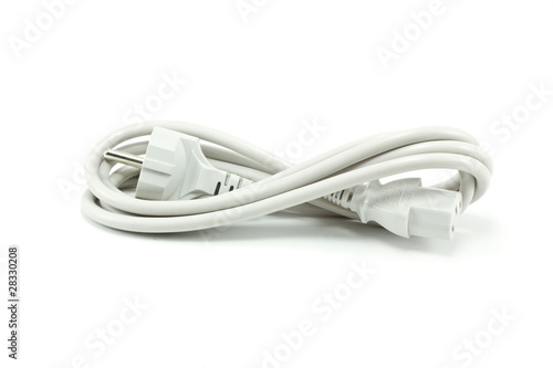 White Power Plug, White Background