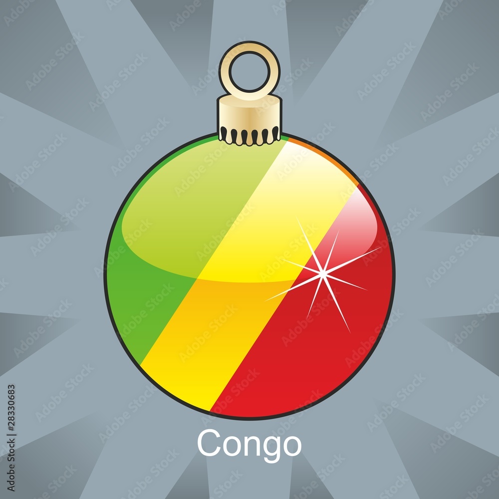 congo flag in christmas bulb shape congo flag in christmas bulb shape