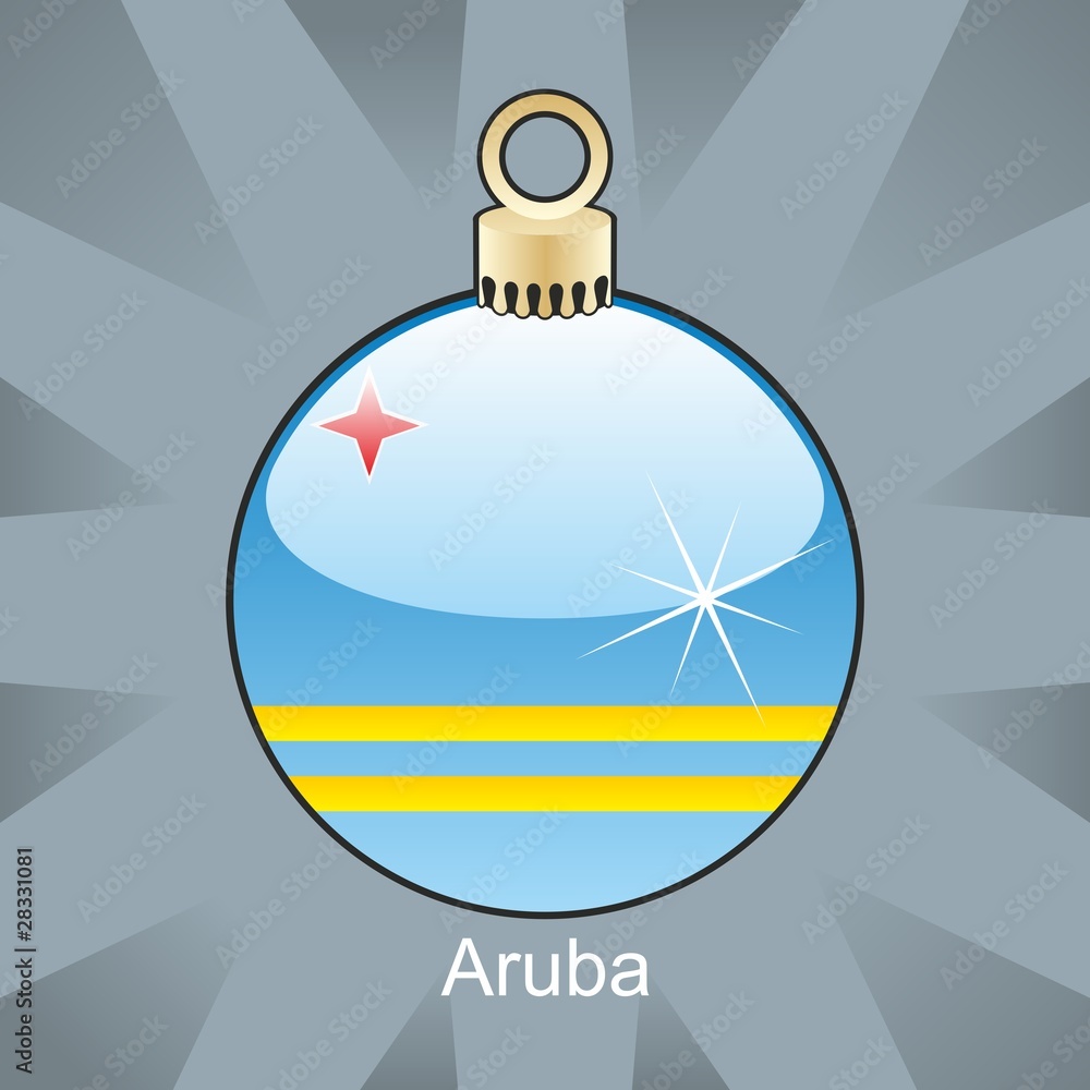 aruba flag in christmas bulb shape aruba flag in christmas bulb shape