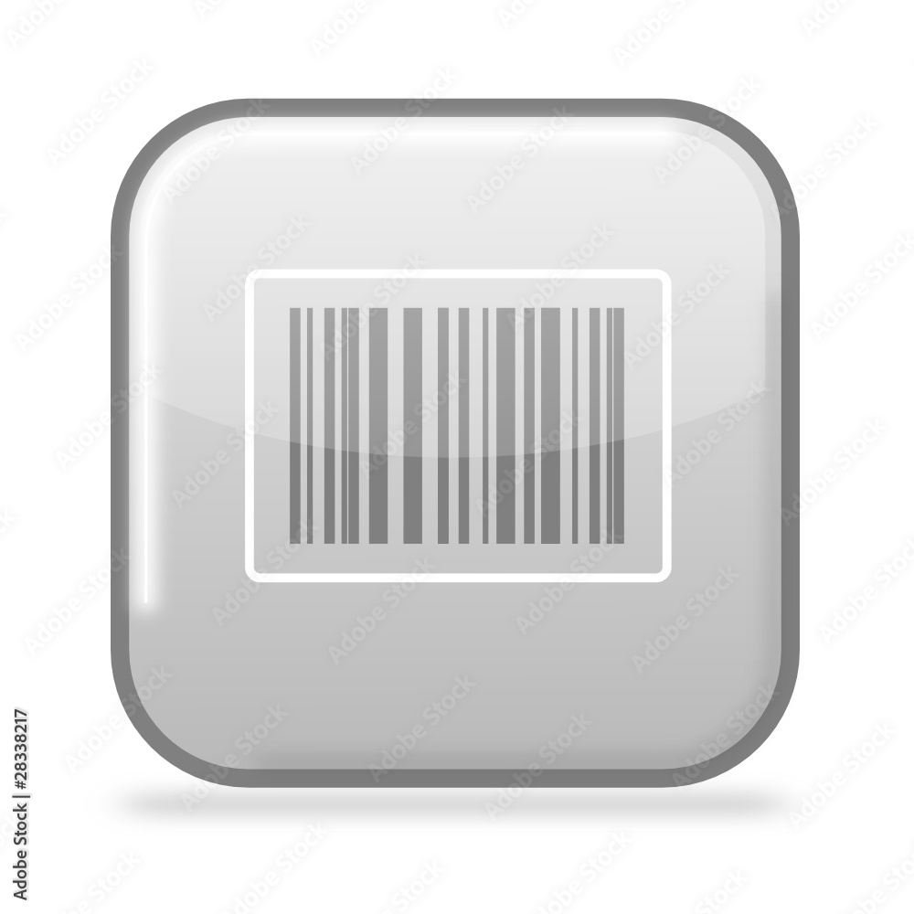 Button Barcode grau Button Barcode grau