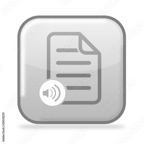Button Dokument sound grau