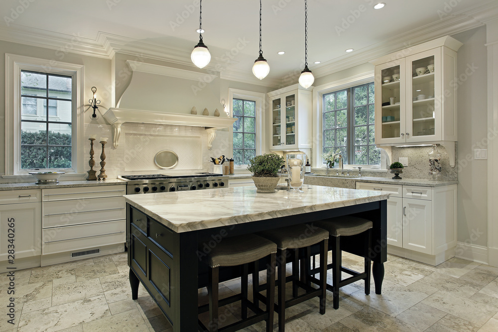 Fototapeta premium Kitchen with granite countertops
