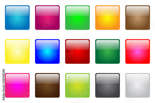 Glossy Color button web icons