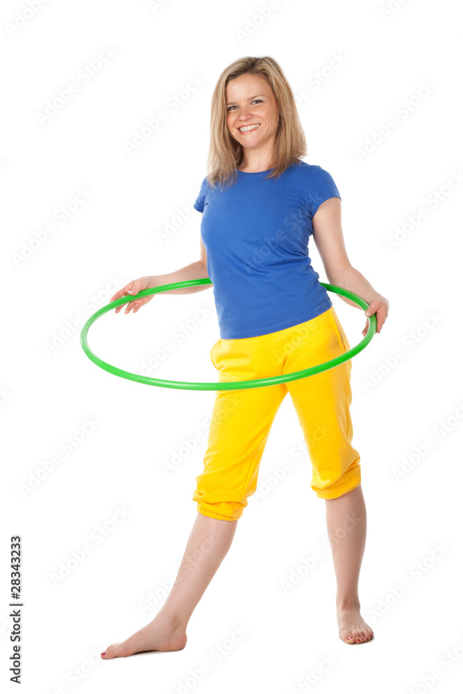 woman with hula hoop woman with hula hoop