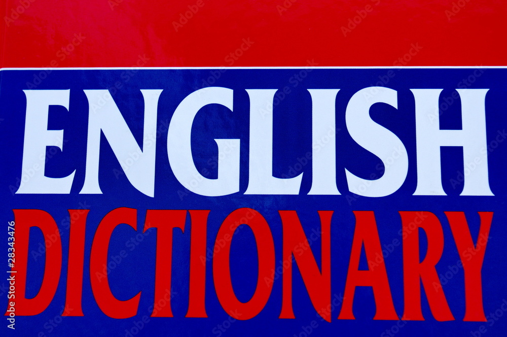 English dictionary close-up