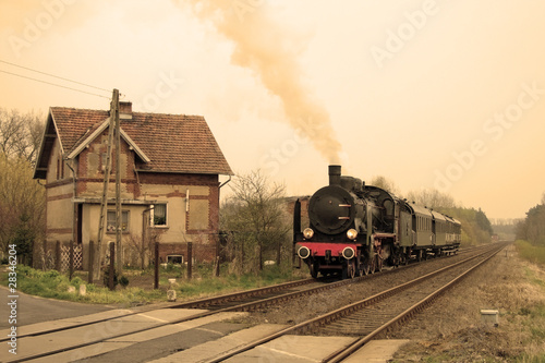 Old retro steam train