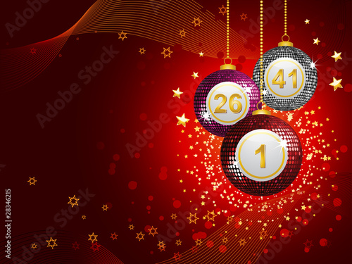 Bingo ball bauble background landscape