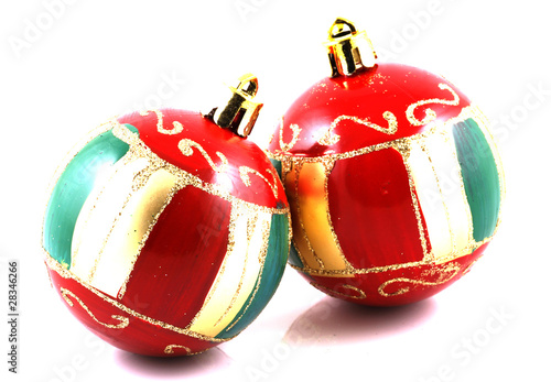 Christmas decoration on white background photo