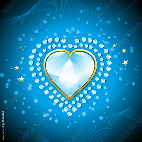 Diamond valentine heart