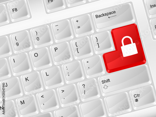 computer keyboard padlock symbol