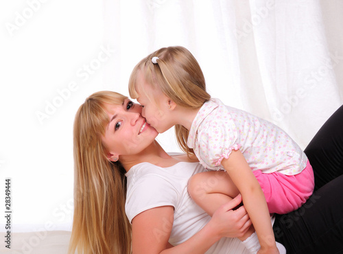 little girl and her mother
