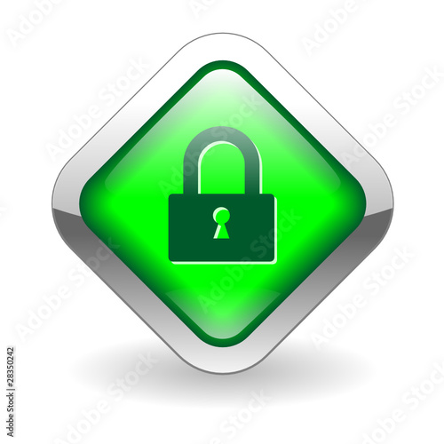 SECURITY Web Button (internet secure access padlock virus icon)