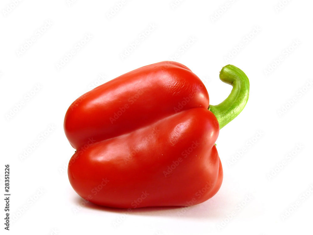 Red bell pepper isolated on white background Red bell pepper isolated on white background