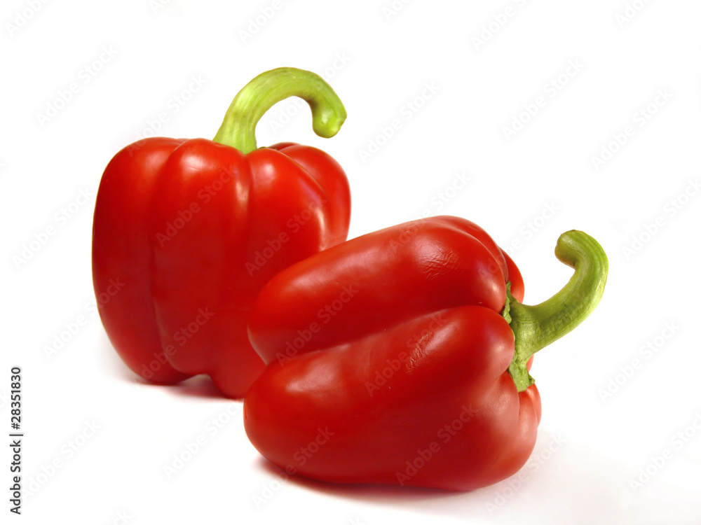 Red bell pepper isolated on white background Red bell pepper isolated on white background