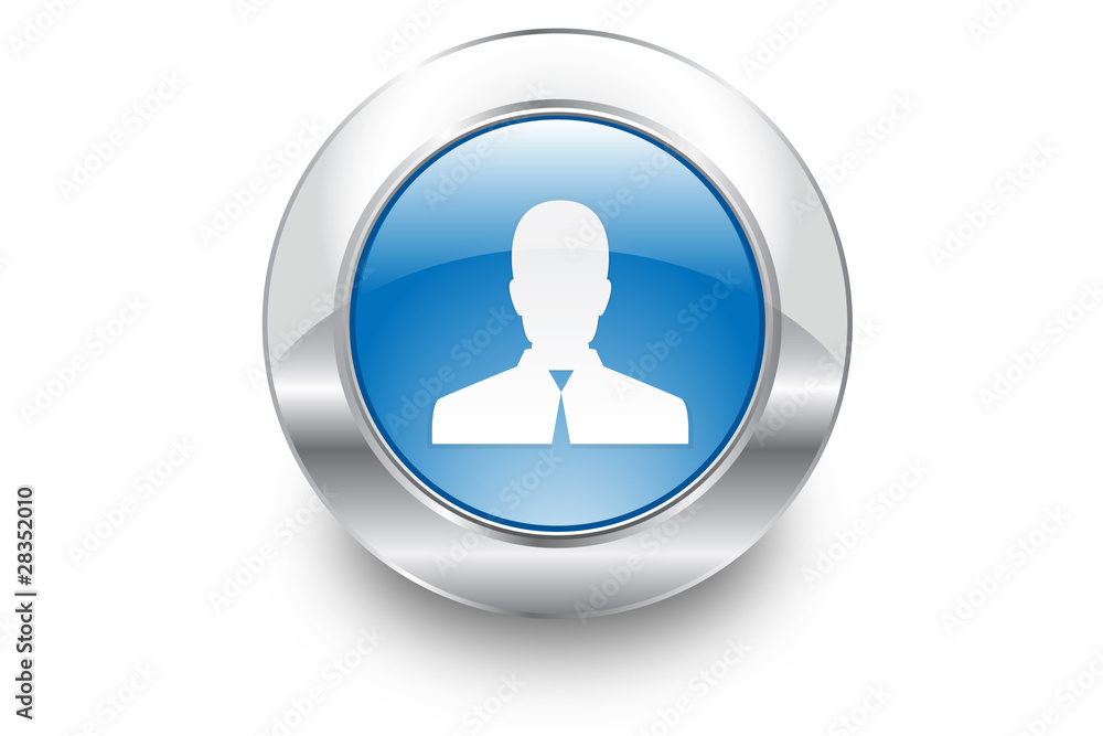 Metal Bubble button icon User Metal Bubble button icon User